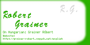 robert grainer business card