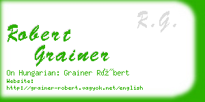 robert grainer business card